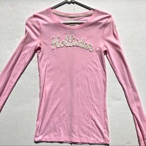 Hollister Pink Long Sleeve Shirt Size Small